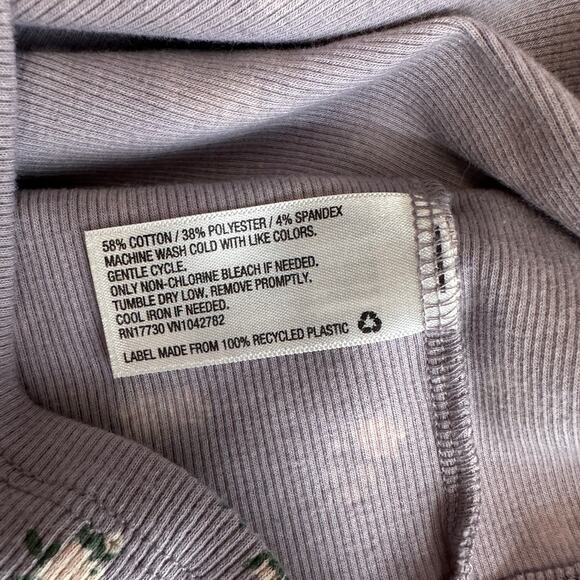 Wild Fable Ribbed Tank Top Bundle WMNS XXL Coral & XL Purple Floral Cropped - Picture 14 of 14